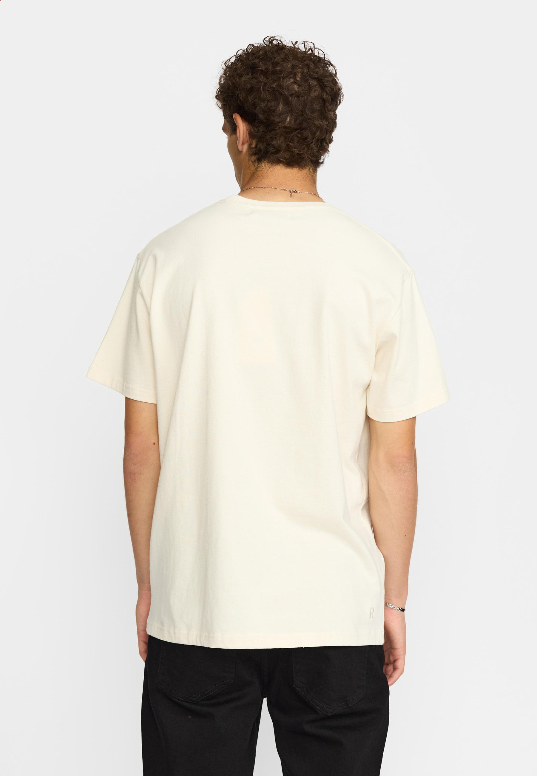 Revolution Offwhite Loose T-Shirt Herren kastanienbraun naturweiss